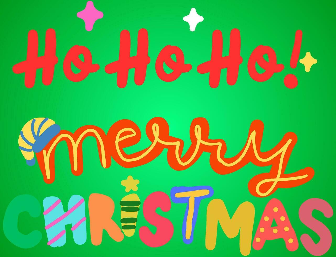 Ho Ho Ho merry Christmas vector