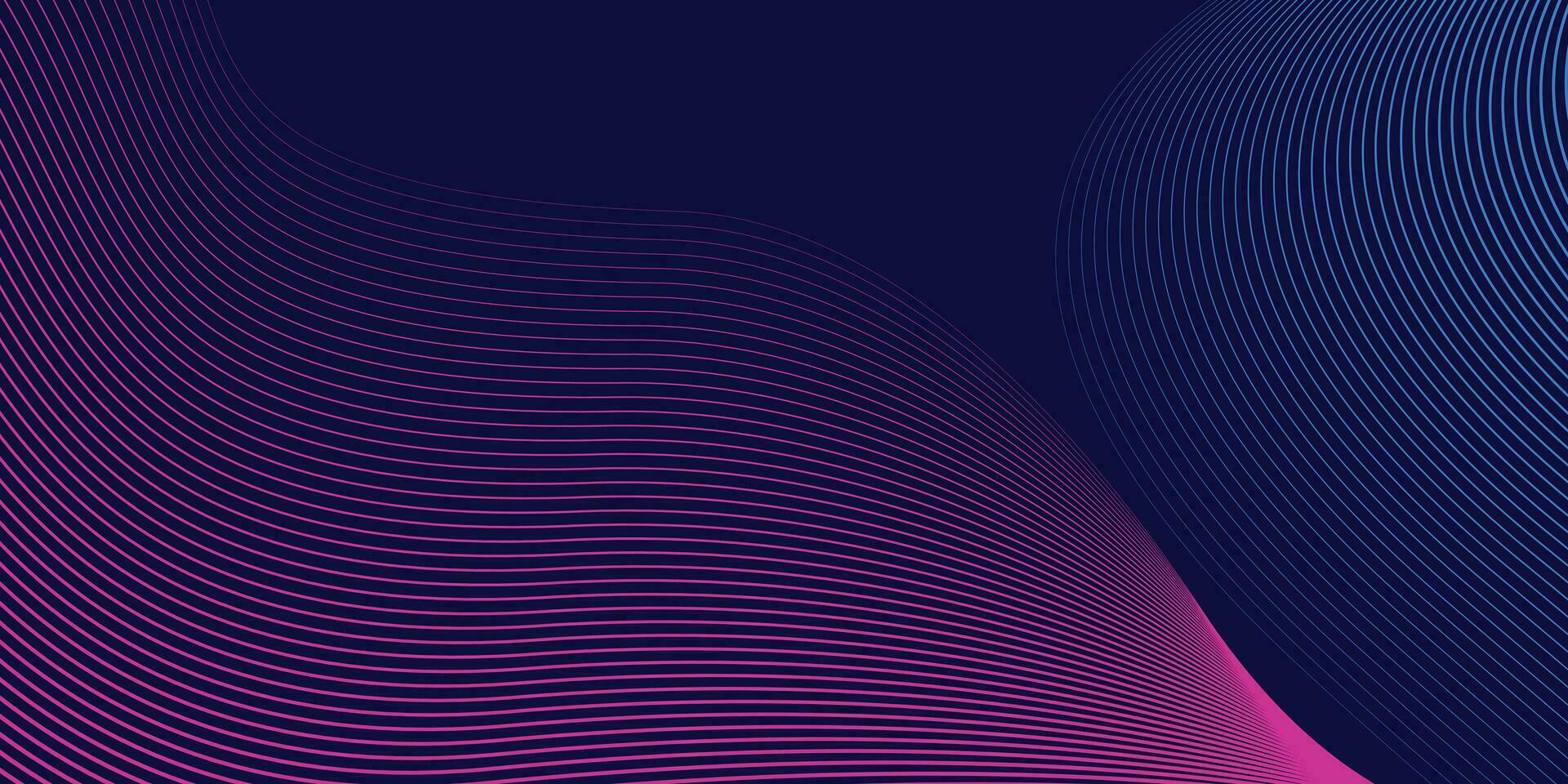 Abstract colorful technology line wave background, Modern purple blue gradient flowing wave lines. Futuristic technology concept. Vector illustration