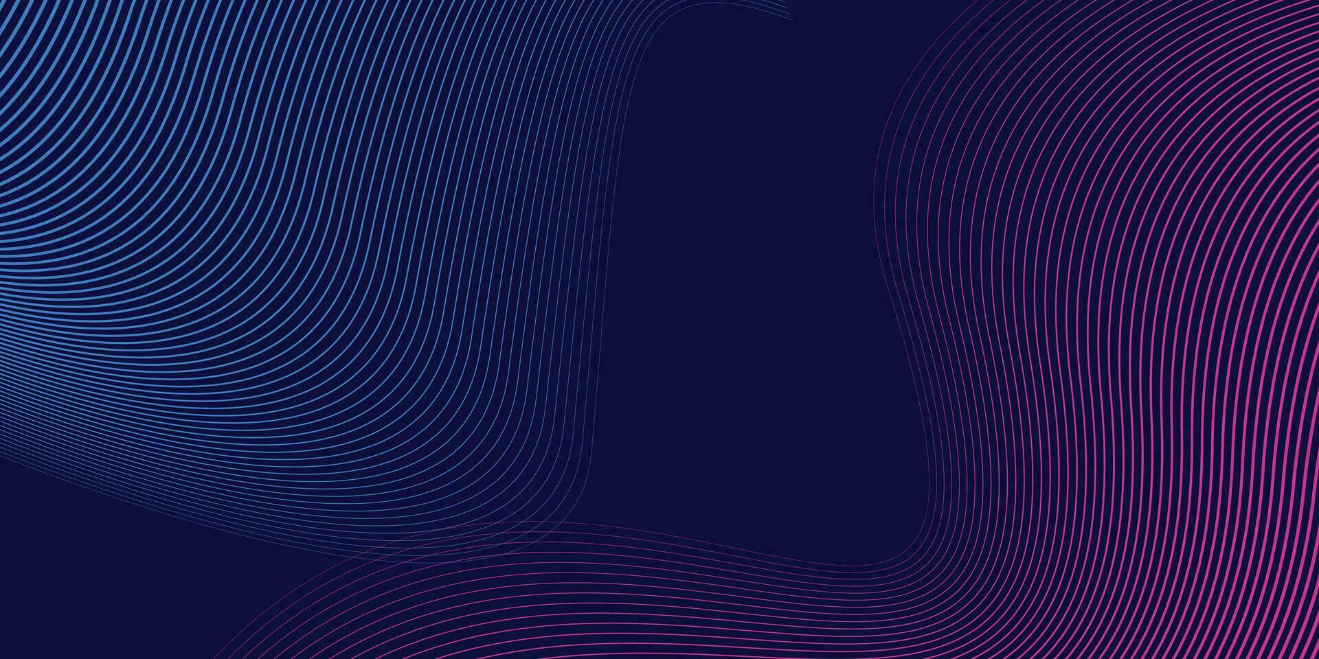 Abstract colorful technology line wave background, Modern purple blue gradient flowing wave lines. Futuristic technology concept. Vector illustration