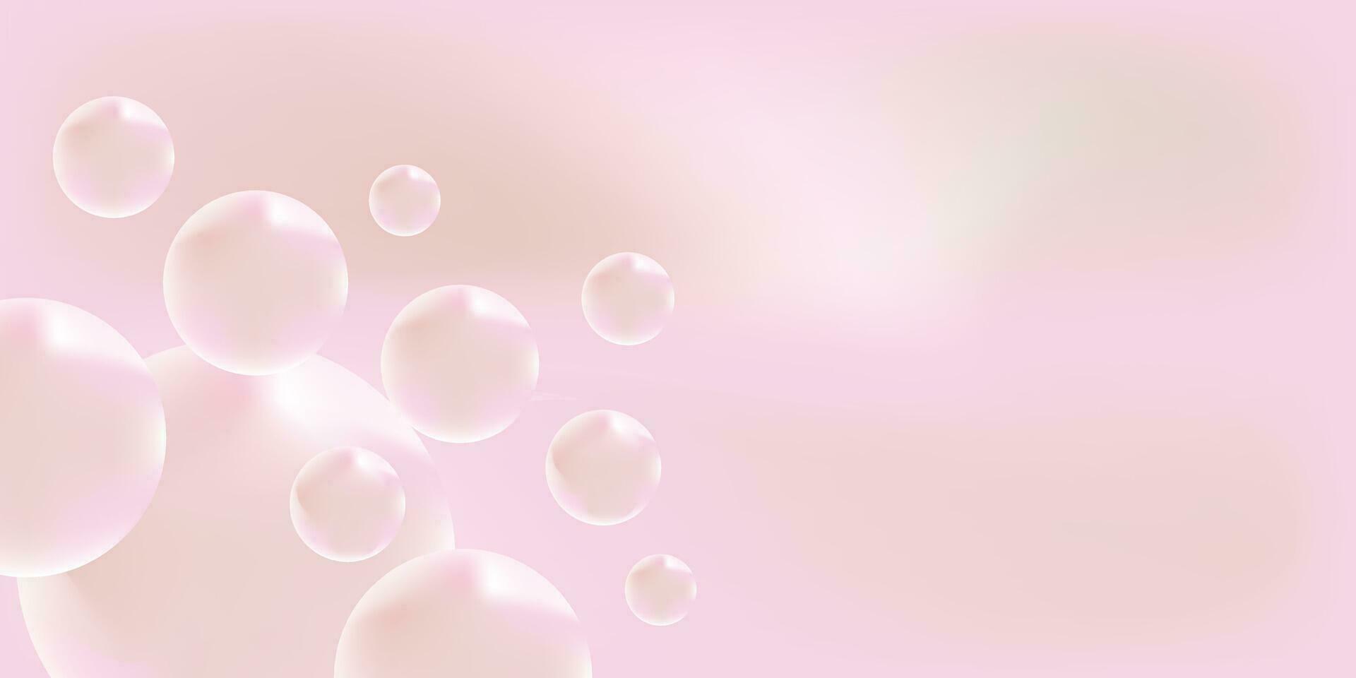 Abstract bubbles background with gradient line and blue color. good for background, banner, or layout vector