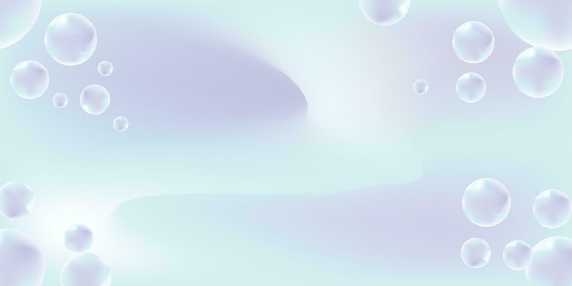 Abstract bubbles background with gradient line and blue color. good for background, banner, or layout vector