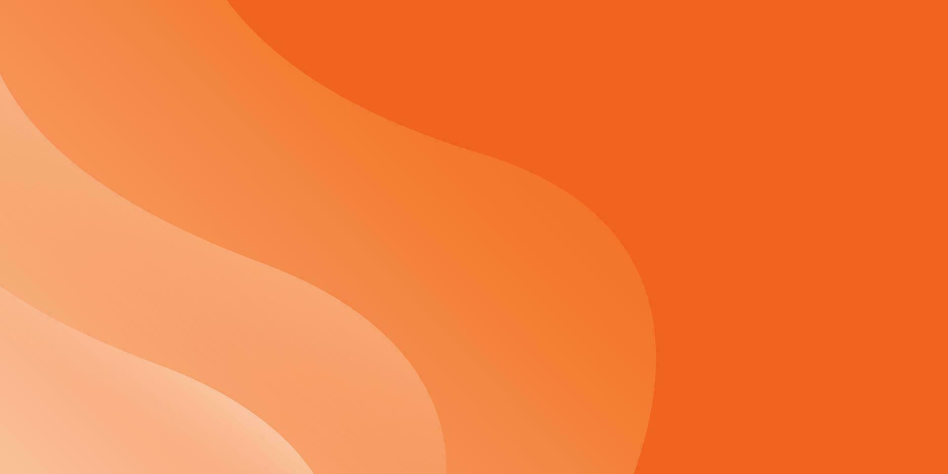 Minimal geometric abstract background. Orange elements with fluid gradient. Dynamic shapes composition. Eps10 vector