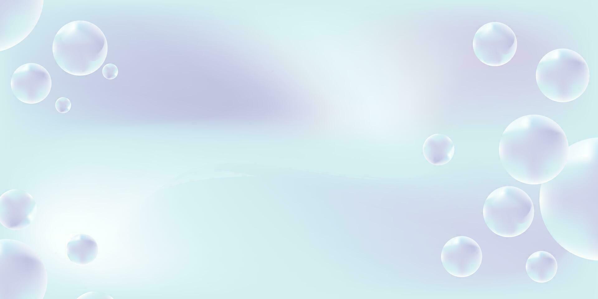 Abstract bubbles background with gradient line and blue color. good for background, banner, or layout vector