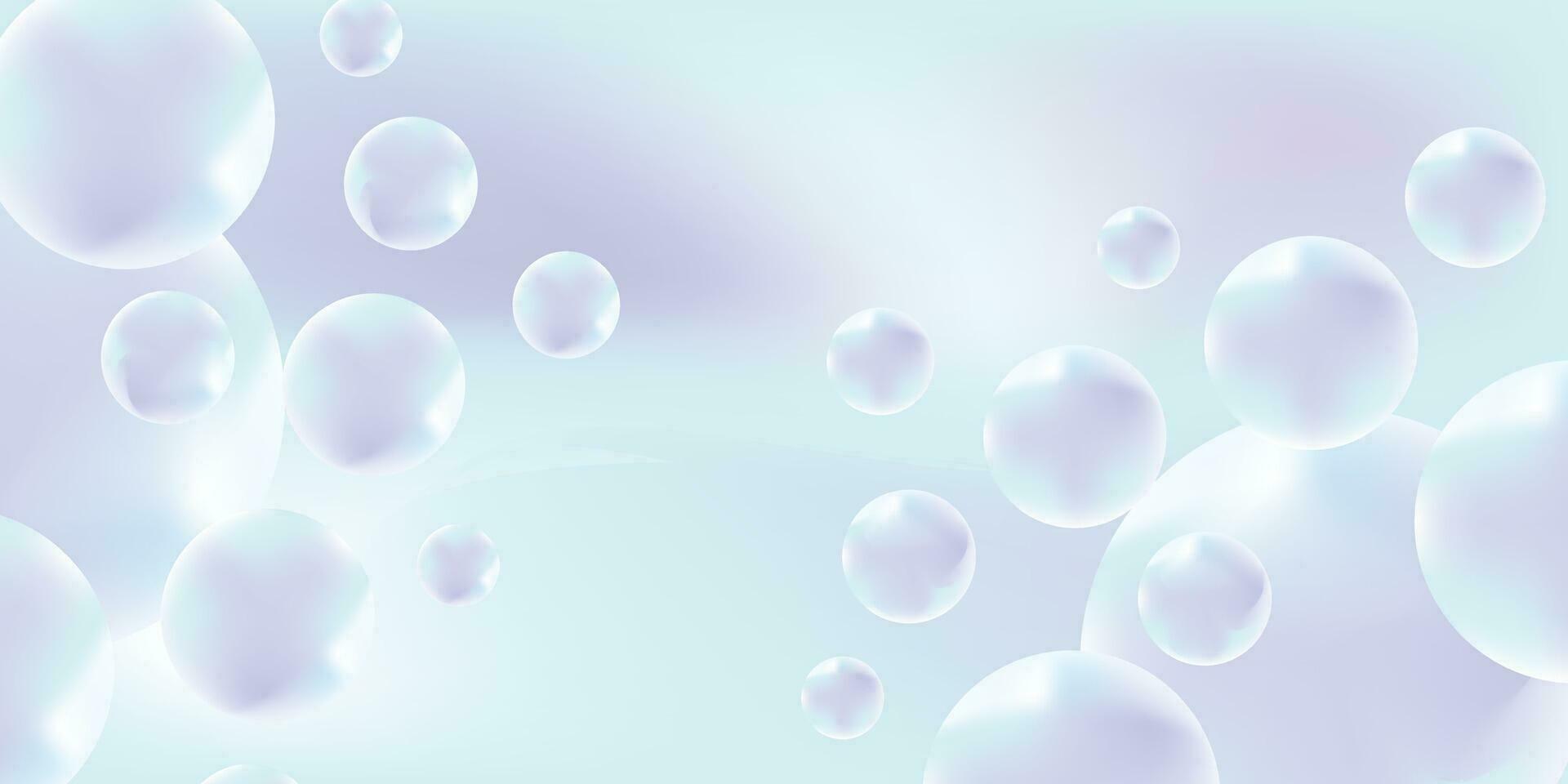 Abstract bubbles background with gradient line and blue color. good for background, banner, or layout vector