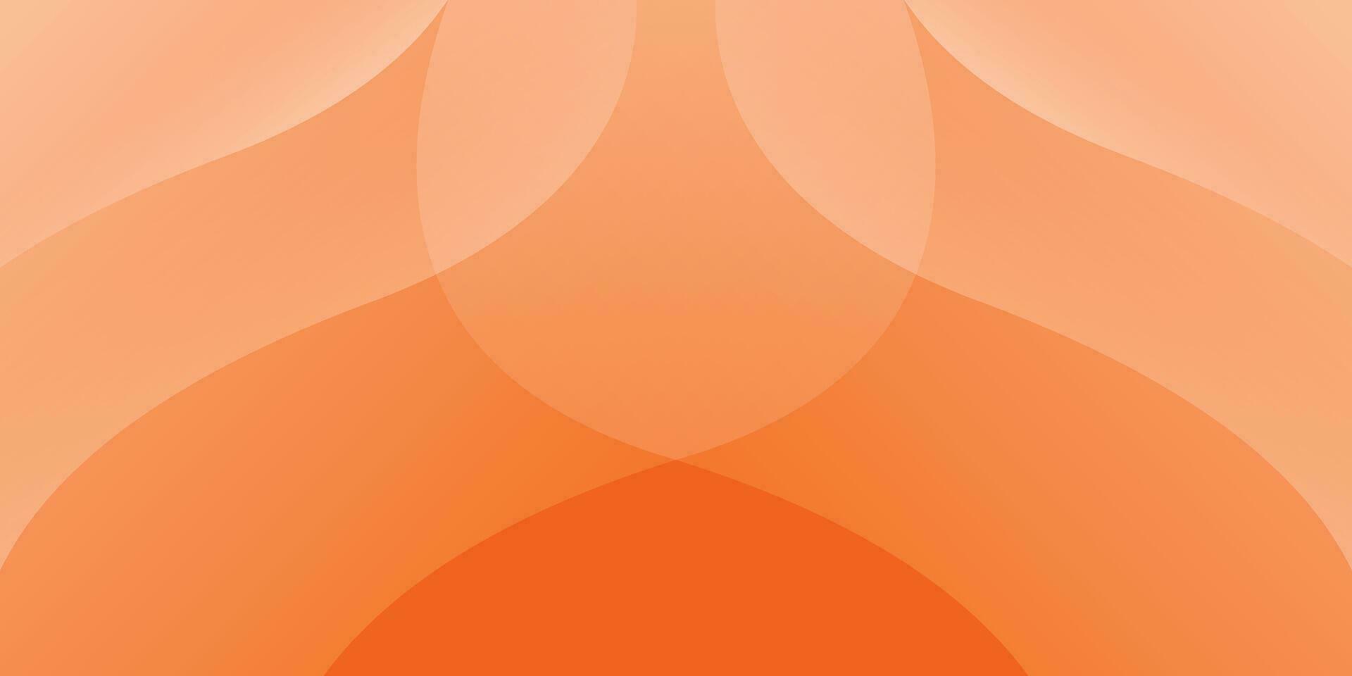Minimal geometric abstract background. Orange elements with fluid gradient. Dynamic shapes composition. Eps10 vector
