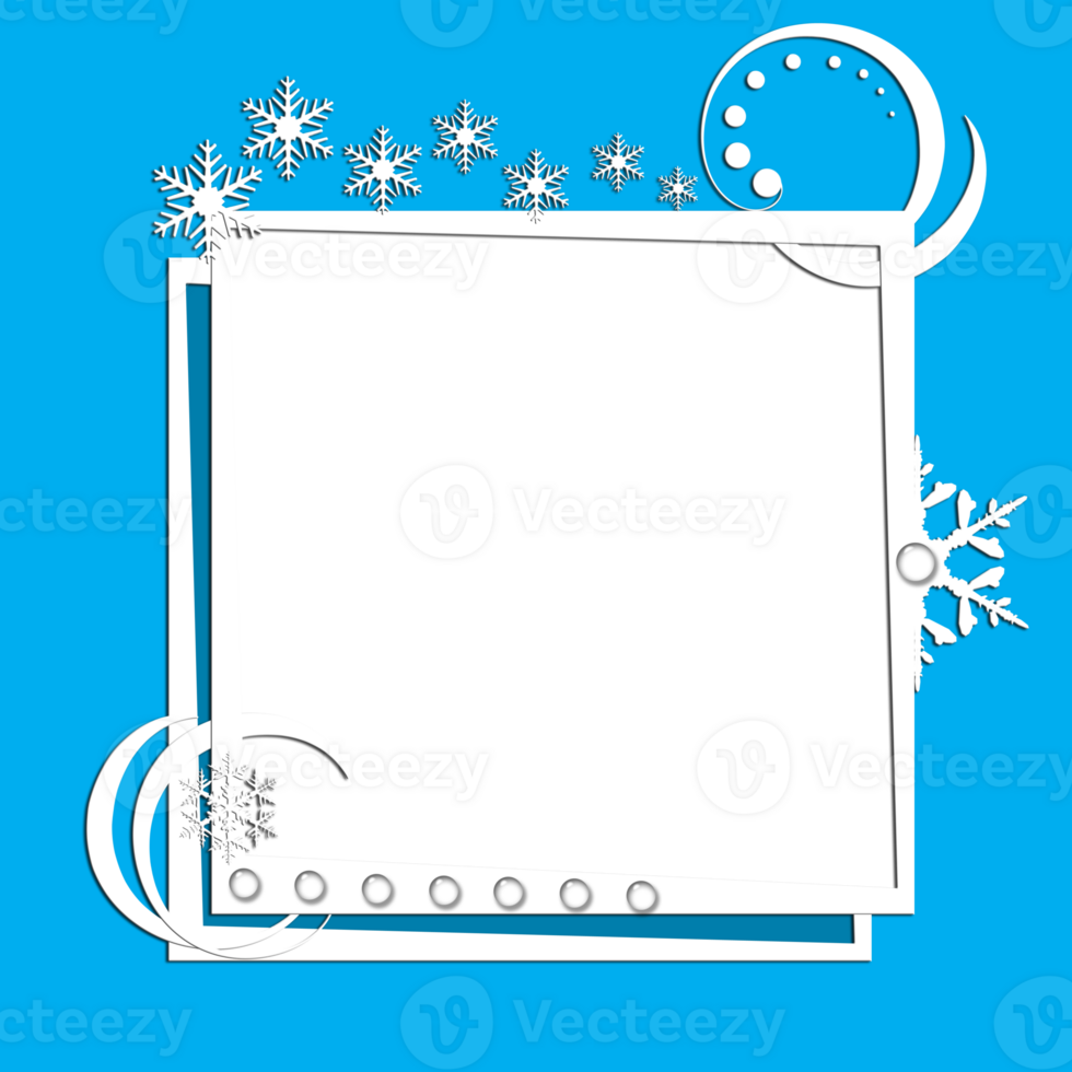 Frame Snowflake Square png