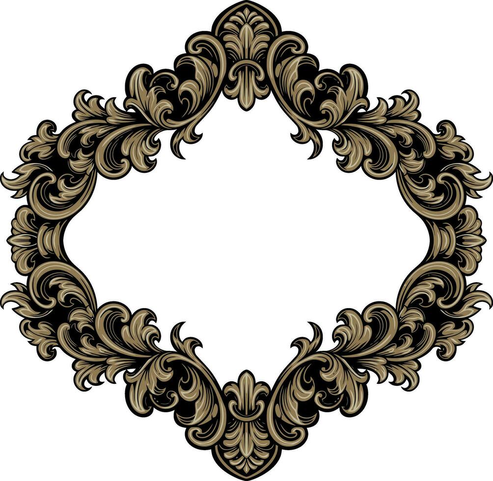 Frame ornament vintage classic element decoration vector