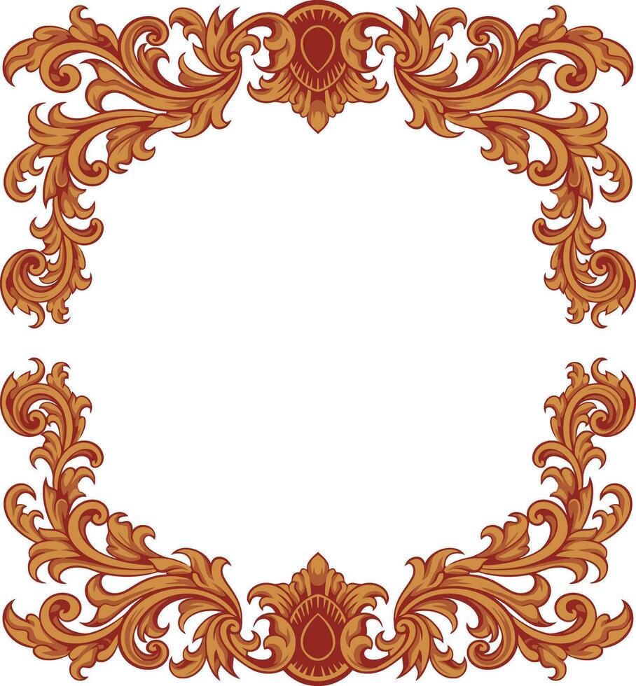 Frame ornament vintage classic element decoration vector