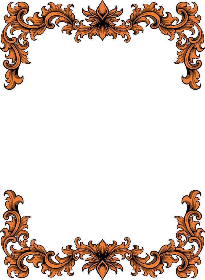 Frame ornament vintage classic element decoration vector