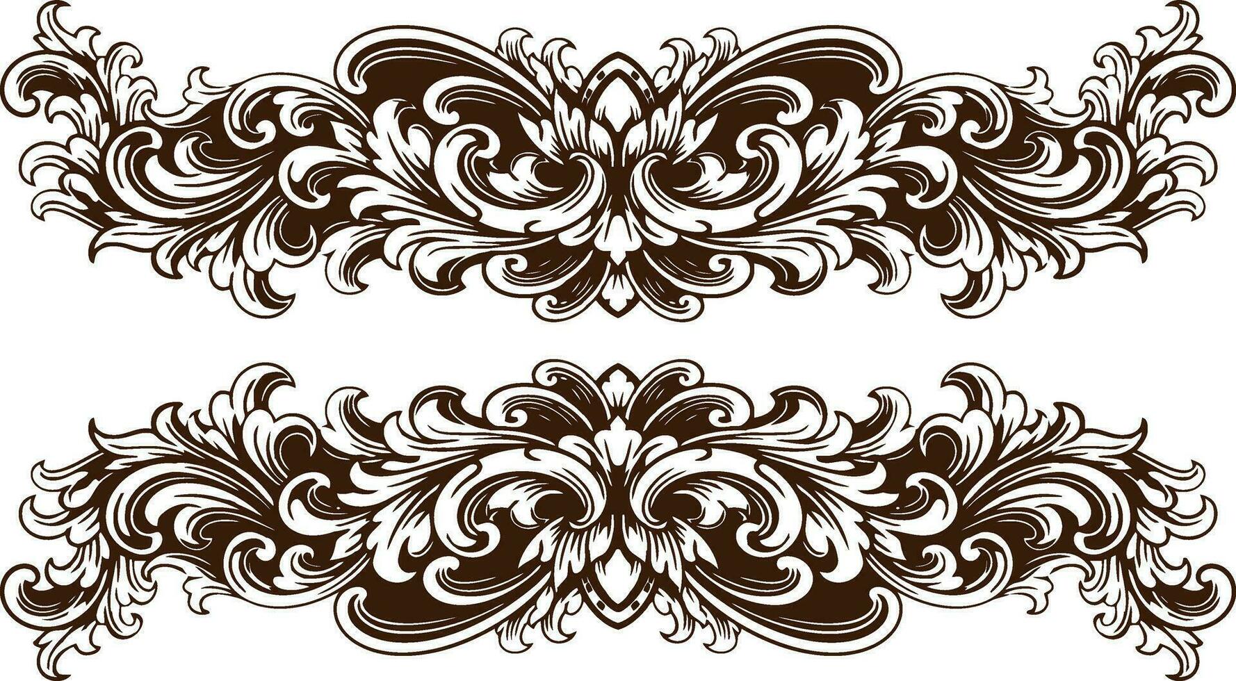 Frame ornament vintage classic element decoration vector