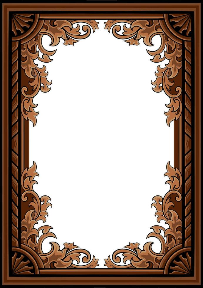 Frame ornament vintage classic element decoration vector