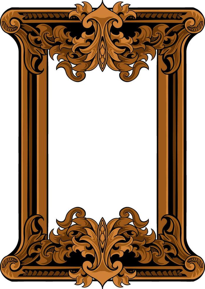 Frame ornament vintage classic element decoration vector