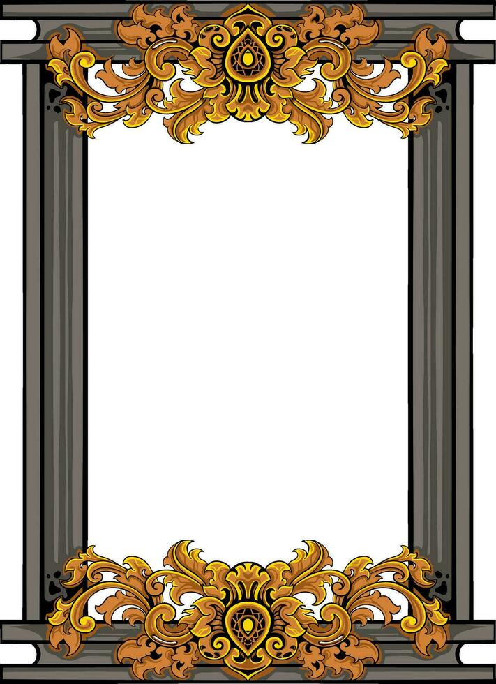 Frame ornament vintage classic element decoration vector