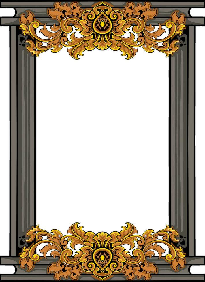 Frame ornament vintage classic element decoration vector