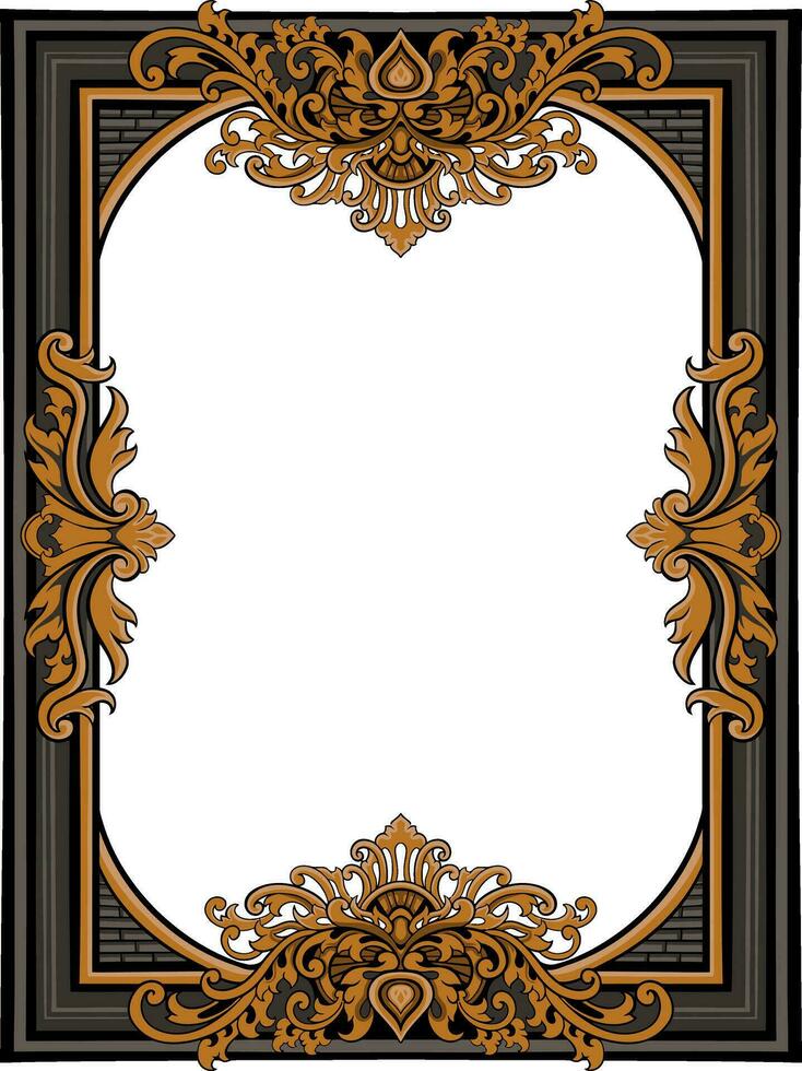 Frame ornament vintage classic element decoration vector