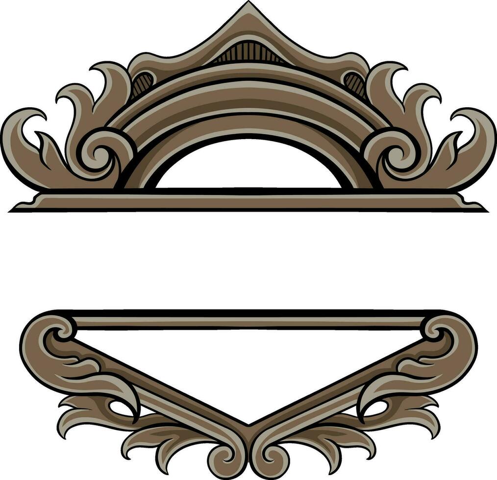Frame ornament vintage classic element decoration vector