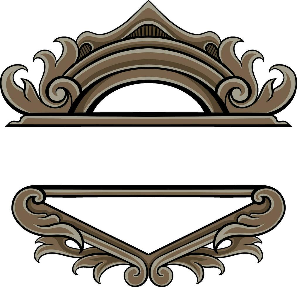 Frame ornament vintage classic element decoration vector