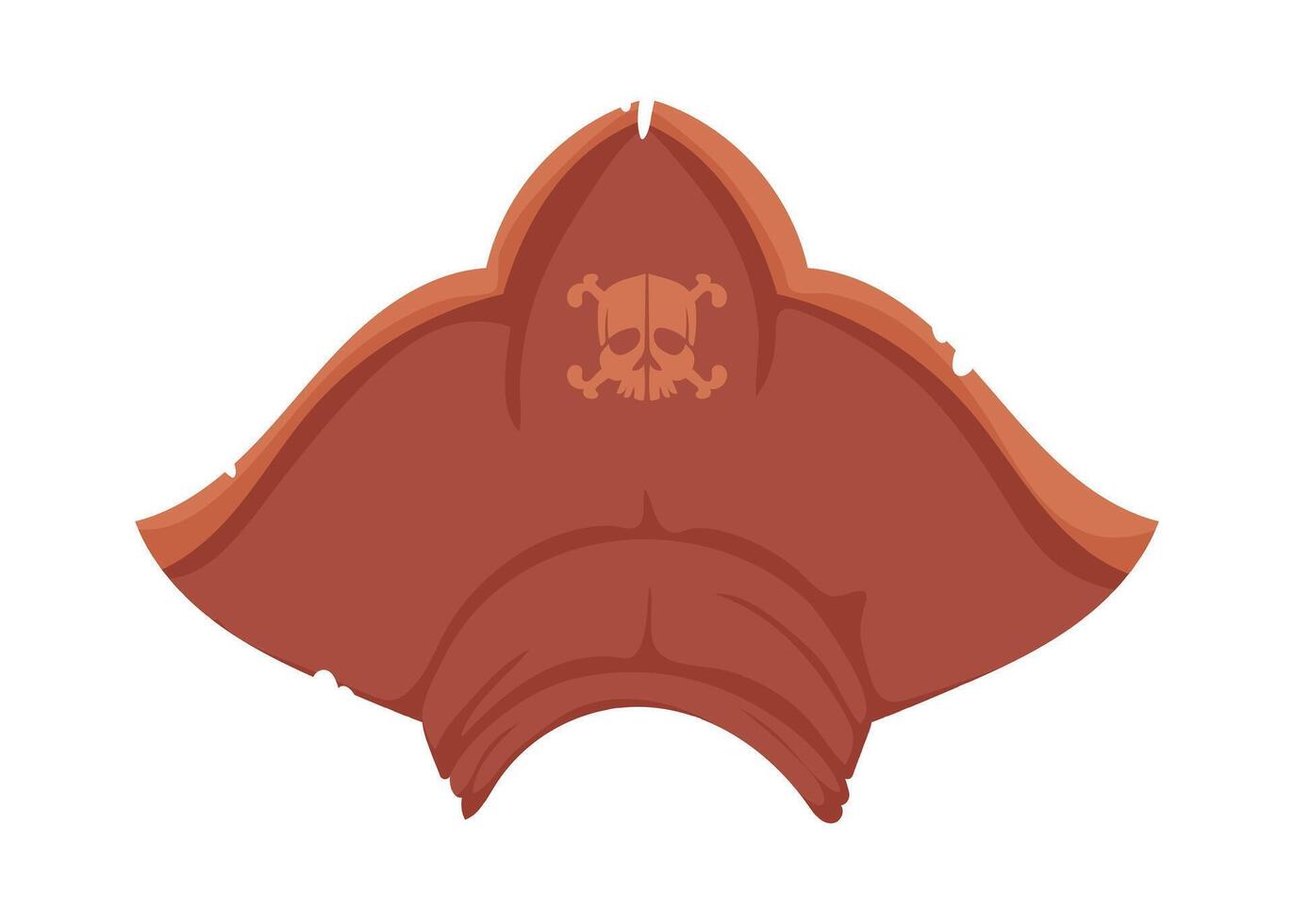 Pirate hat with skull and crossbones on it vector