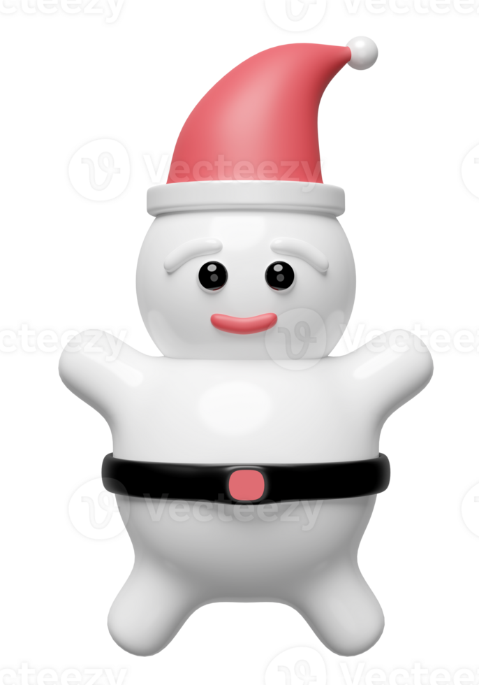 personaggio Santa isolato. allegro Natale e contento nuovo anno, 3d rendere illustrazione png