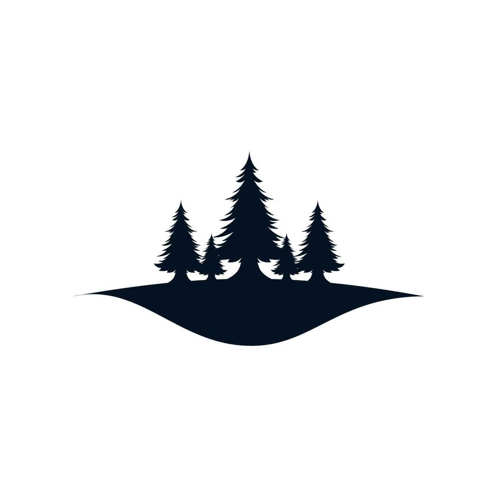 Blue pine tree logo image vector