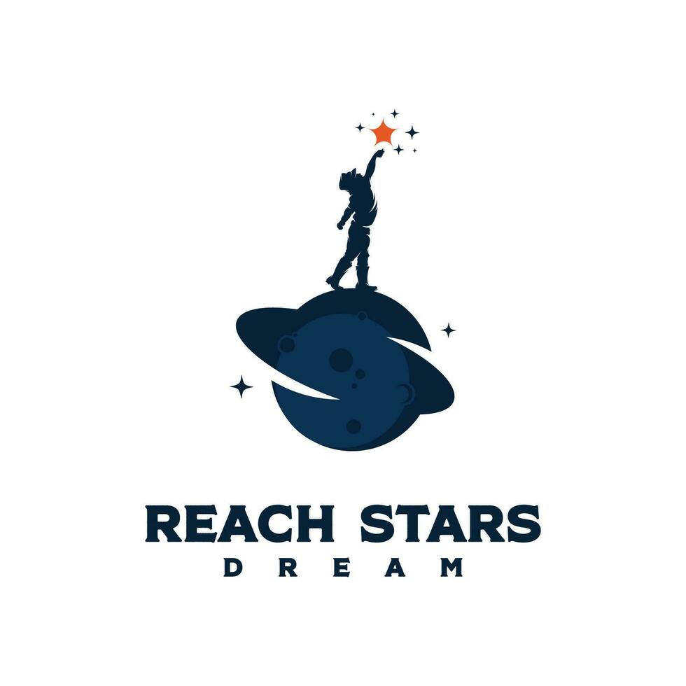 reach dream logo design template vector