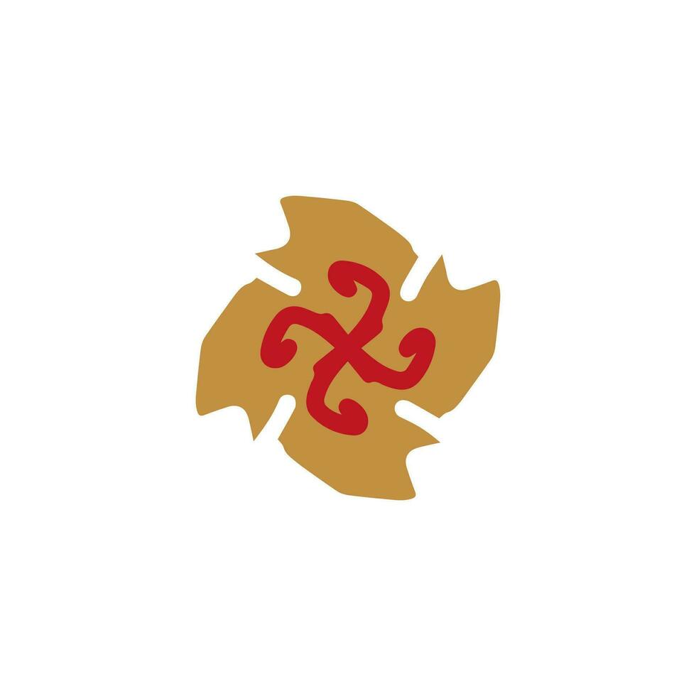 Logo design with ornament concept vector