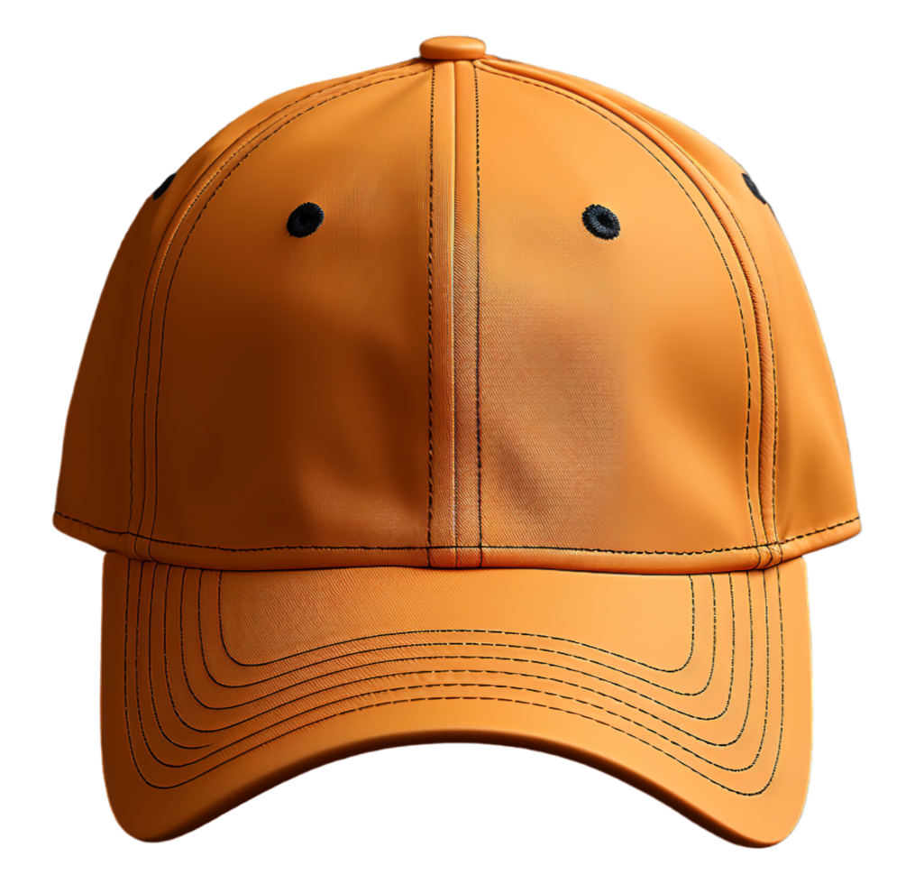 plain orange hat design with front view. mockup template, generative ai 32044187 PNG