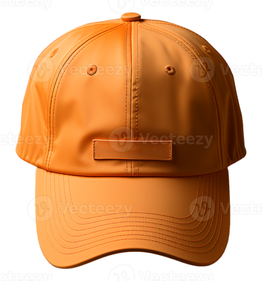 plain orange hat design with front view. mockup template, generative ai