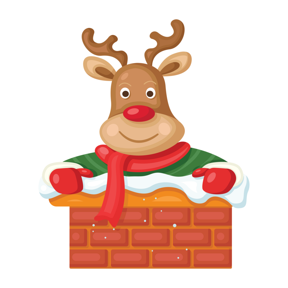 Cute santa reindeer png