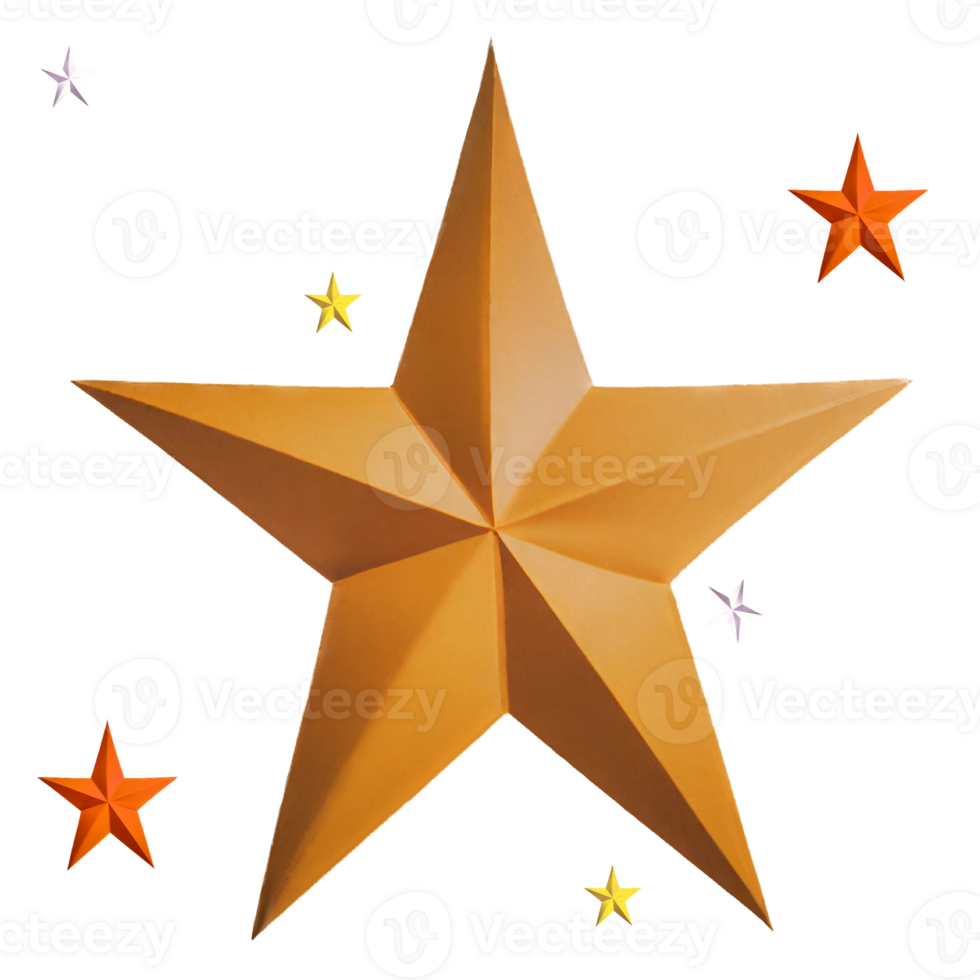 Luxury golden star png