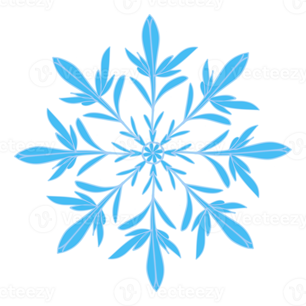 Winter blue Snowflake png