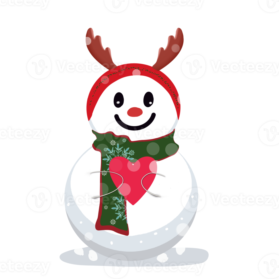 Christmas snowman love png