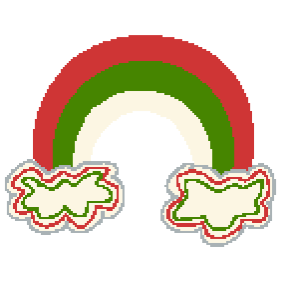 Christmas rainbow cloud png