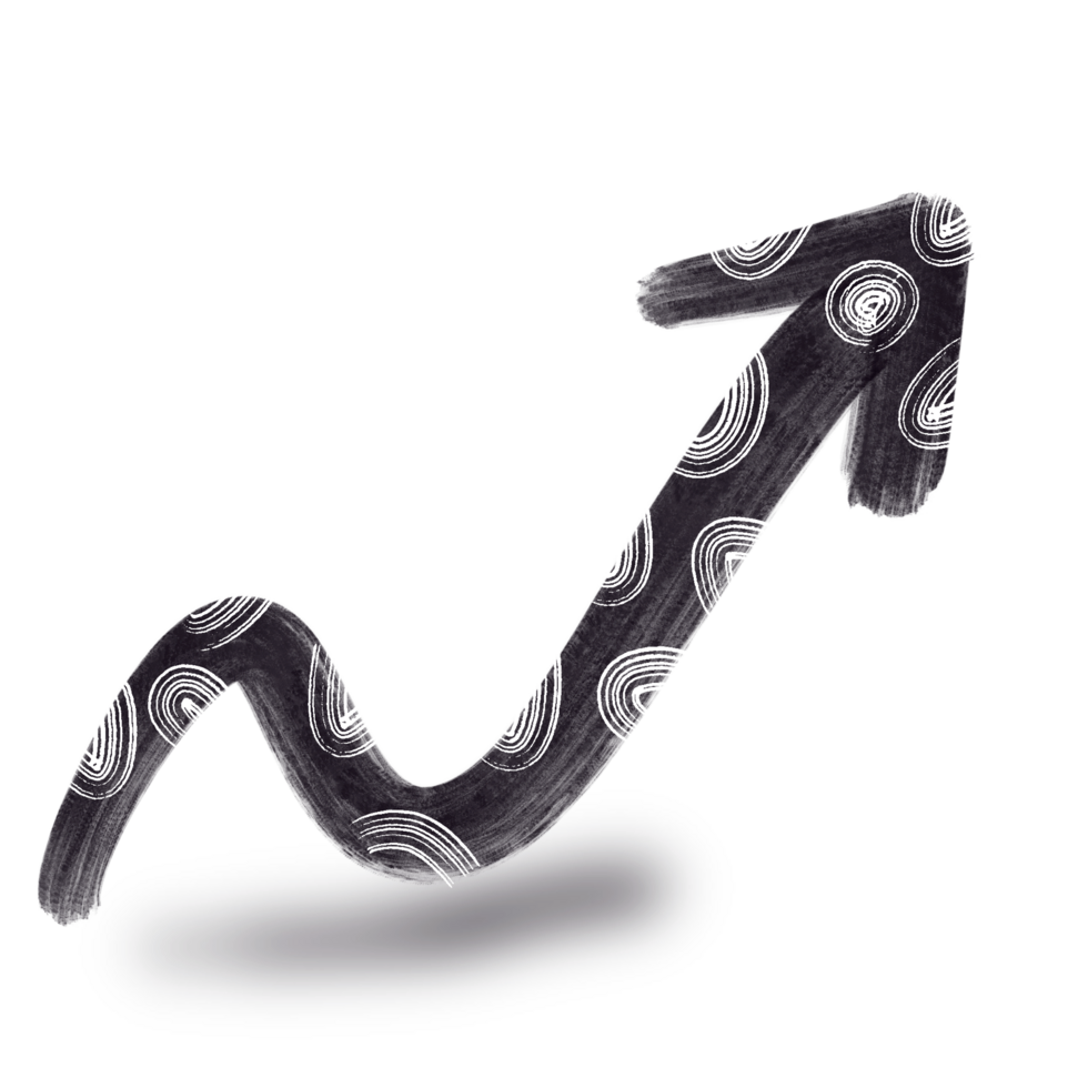Black pattern arrow png