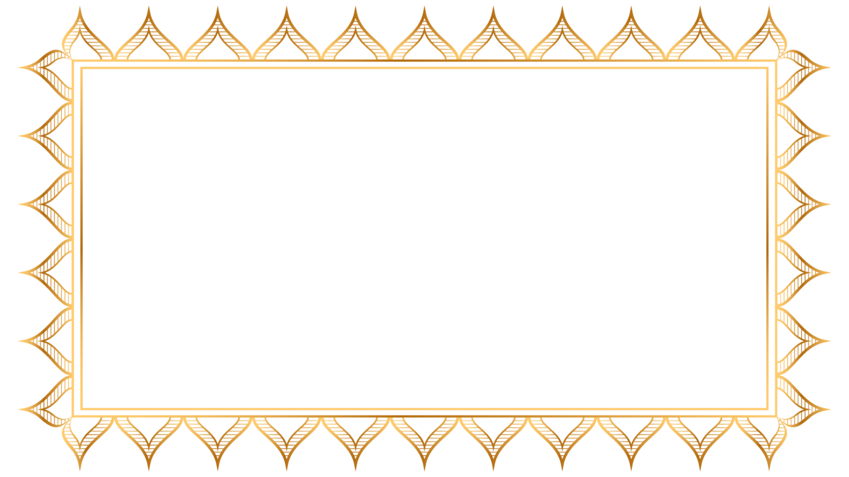 lusso d'oro rettangolo angolo certificato confine modello linea foto tailandese telaio islamico nozze invito sfondo png