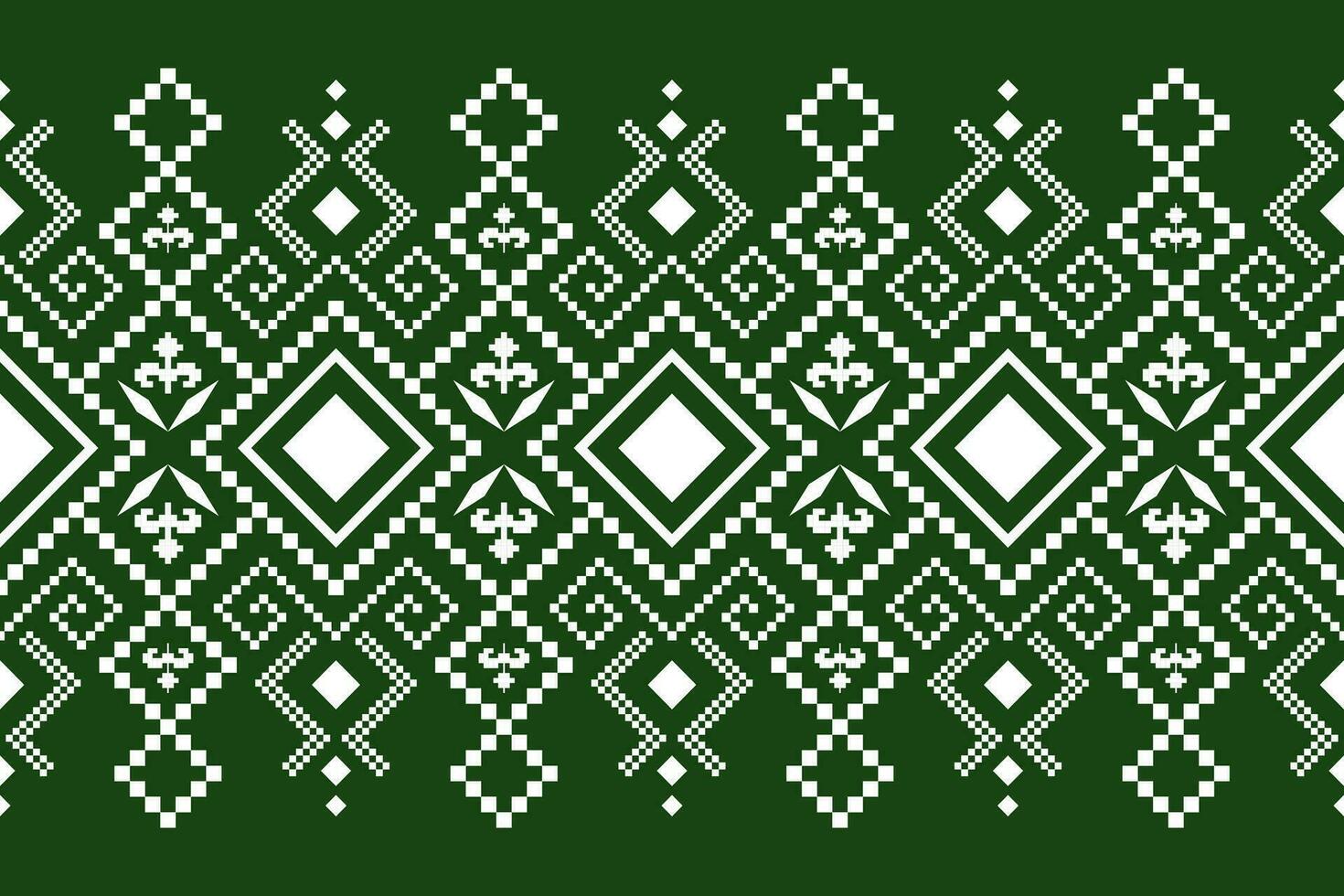 verde cruzar puntada vistoso geométrico tradicional étnico modelo ikat sin costura modelo frontera resumen diseño para tela impresión paño vestir alfombra cortinas y pareo de malasia azteca africano indio indonesio vector