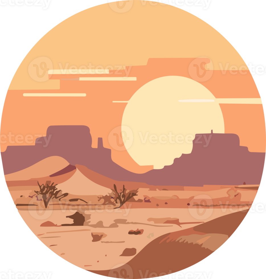 Desert Solitude Peace in Barren Landscapes AI Generative png