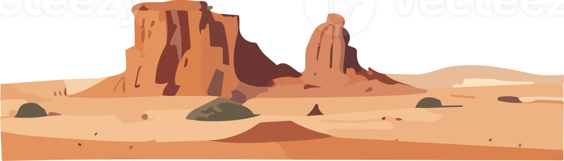 Desert Solitude Peace in Barren Landscapes AI Generative png