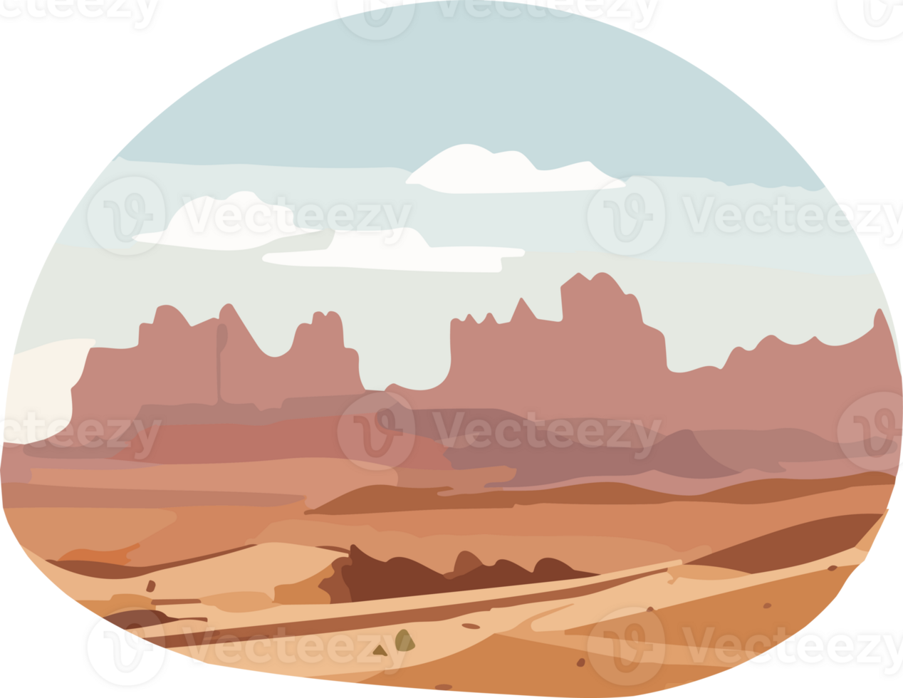 Desert Solitude Peace in Barren Landscapes AI Generative png
