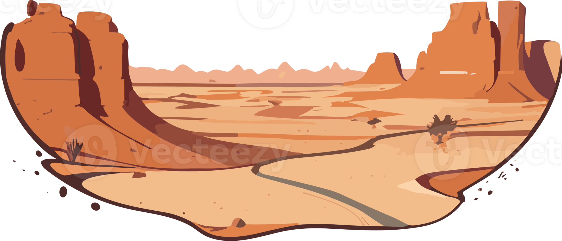 Desert Solitude Peace in Barren Landscapes AI Generative png