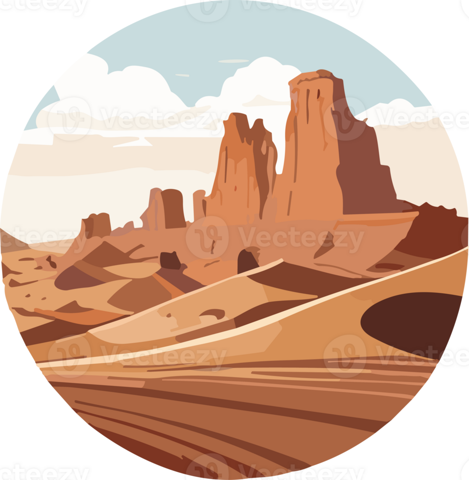 Desert Solitude Peace in Barren Landscapes AI Generative png