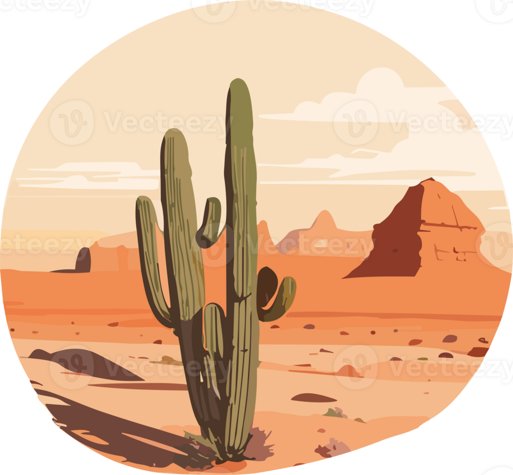 Desert Solitude Peace in Barren Landscapes AI Generative png