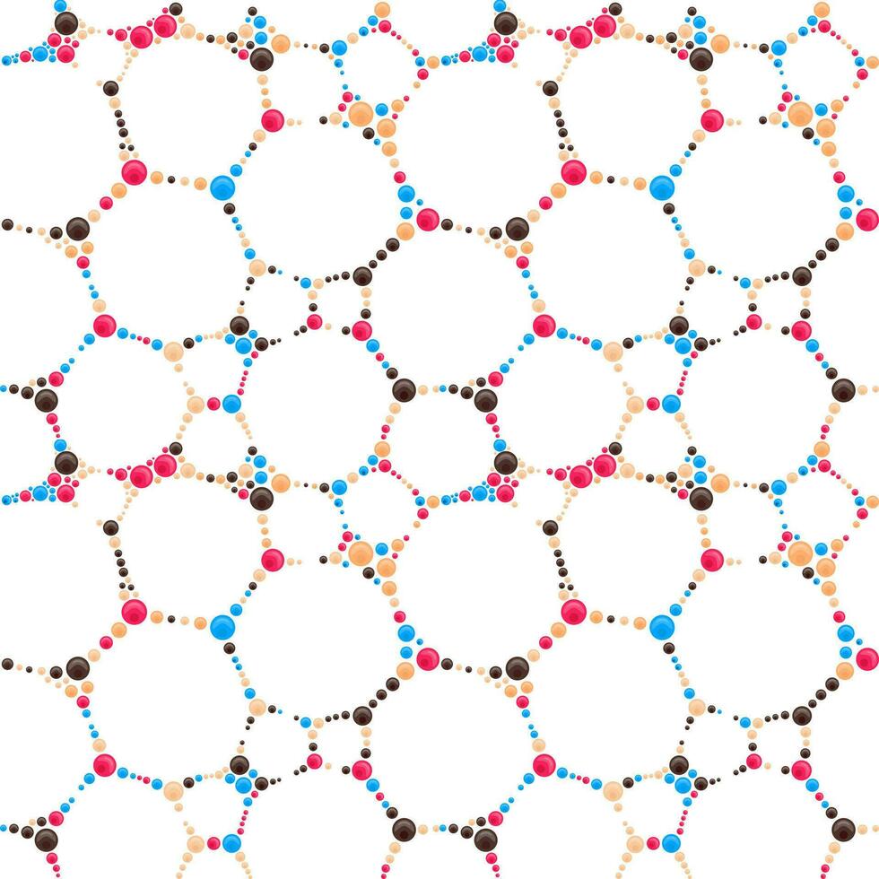 Vector Seamless Pattern of structure with bright balls