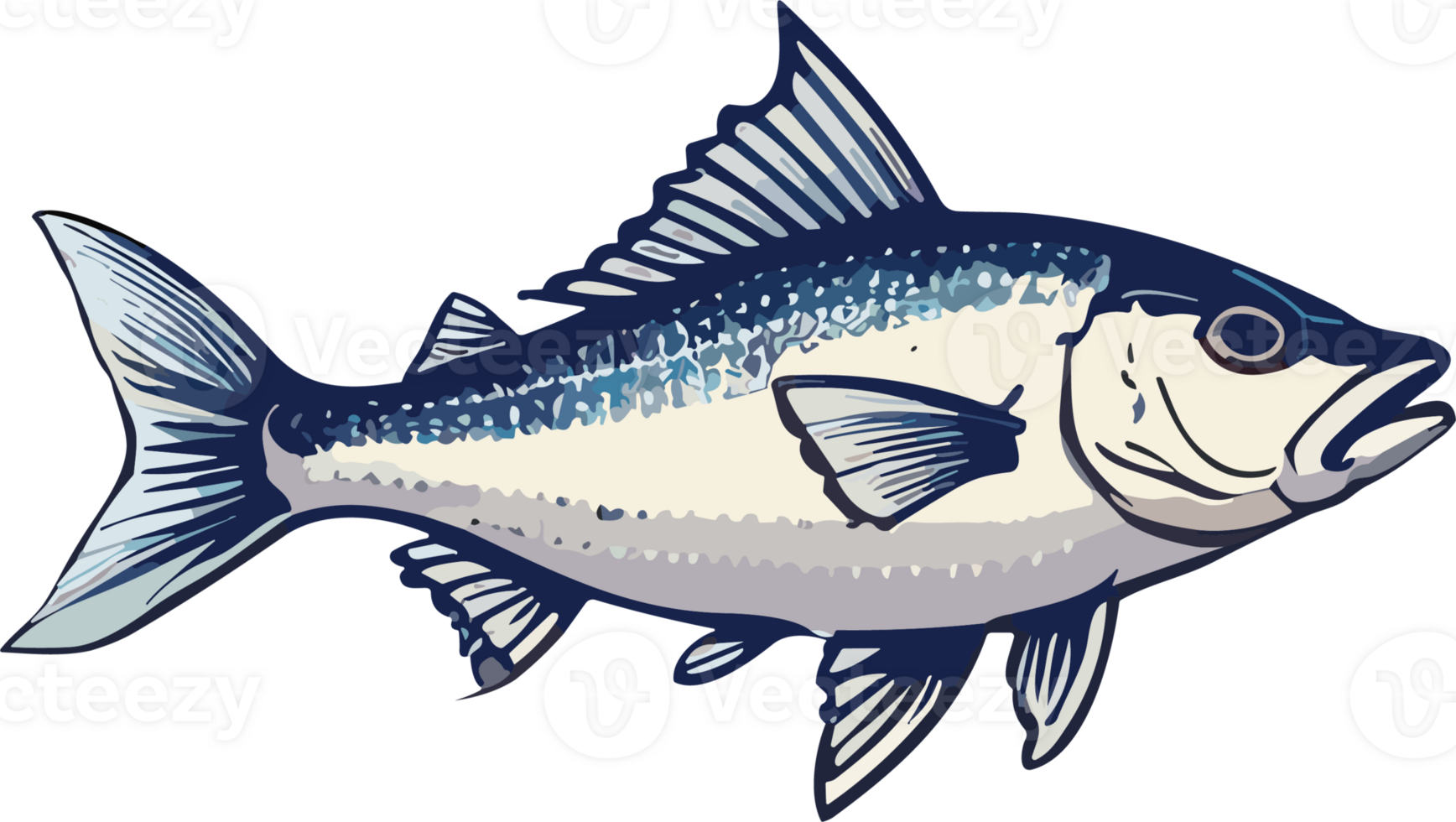 Fresco pescado ai generativo png