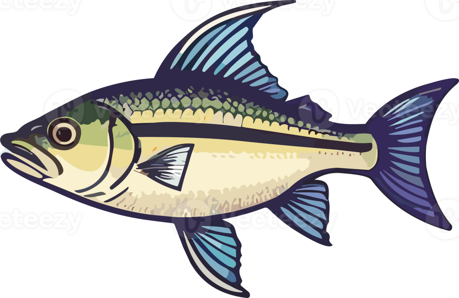 Fresco pescado ai generativo png