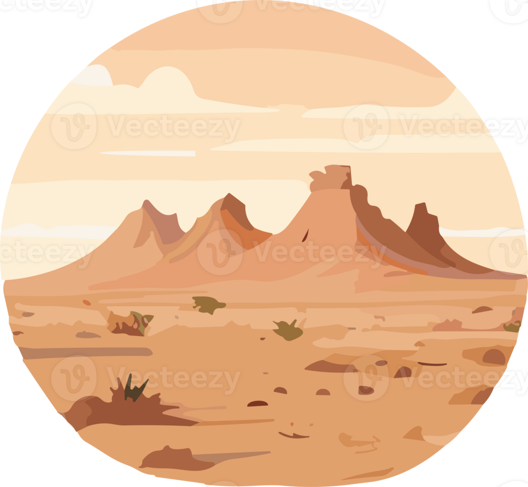 Desert Solitude Peace in Barren Landscapes AI Generative png