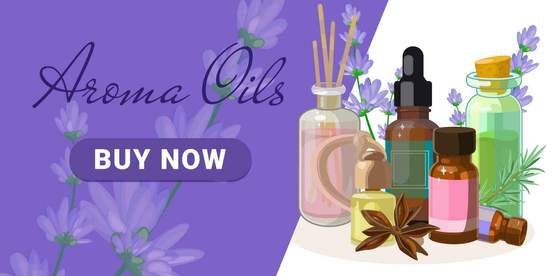 Landing page or Banner for Aromatherapy vector