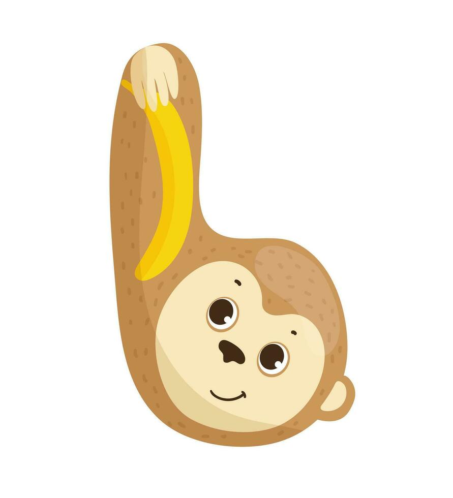 English Letter in the Form of the Animal vector