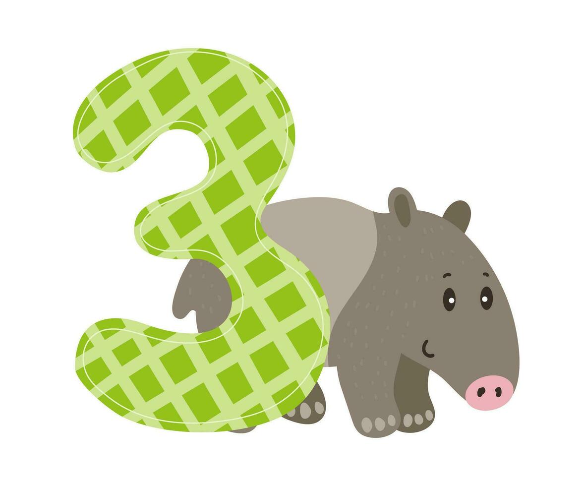 Number with an Animal vector