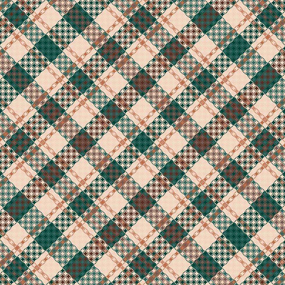 Tartan plaid pattern with texture and coffee color. vector